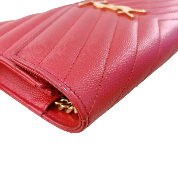 Saint Laurent Casadora Chain Wallet Calfskin Red - Picture 5 of 10
